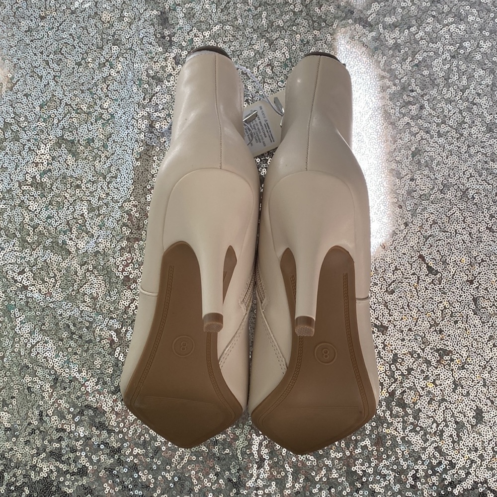 A New Day Women’s Off White Char Heeled Dress Boots Size 8 - Picture 9 of 12